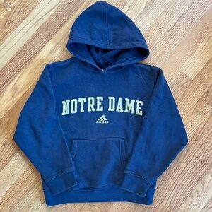 Adidas Notre Dame Graphic Hooded Sweatshirt Youth S 8 10